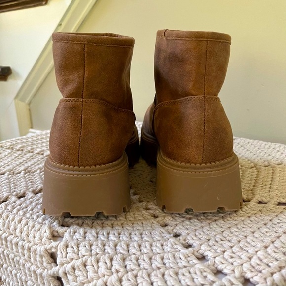 NWOB DV Dolce Vita Platform Boots Lonny Camel Faux Suede, No Box, Sz 10 - Picture 5 of 6